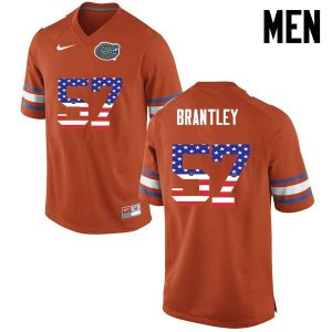 Men's Florida Gators #57 Caleb Brantley NCAA Nike Orange USA Flag Fashion Authentic Stitched College Football Jersey RPU3662MX